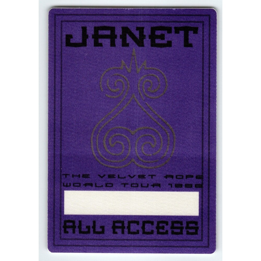 Janet Jackson Velvet Rope Backstage Pass 1988 Pop Rock Soul Dance Music Vintage